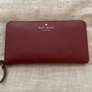Kate Spade Burgundy Leather Wallet